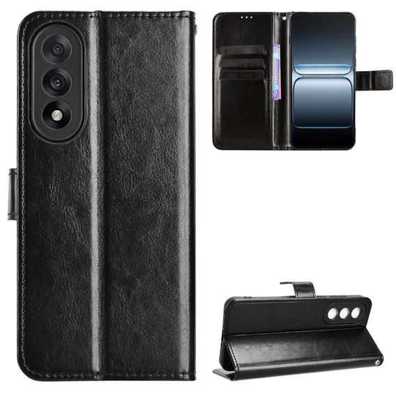 Откидной чехол для OnePlus Nord 5, Crazy Horse Wallet, чёрный