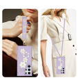Чехол для Samsung Galaxy S25 Ultra, Leather Flower Card Slot, фиолетовый