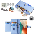 Откидной чехол для Xiaomi Redmi Note 13 5G, Wallet Zipper Pocket, синий