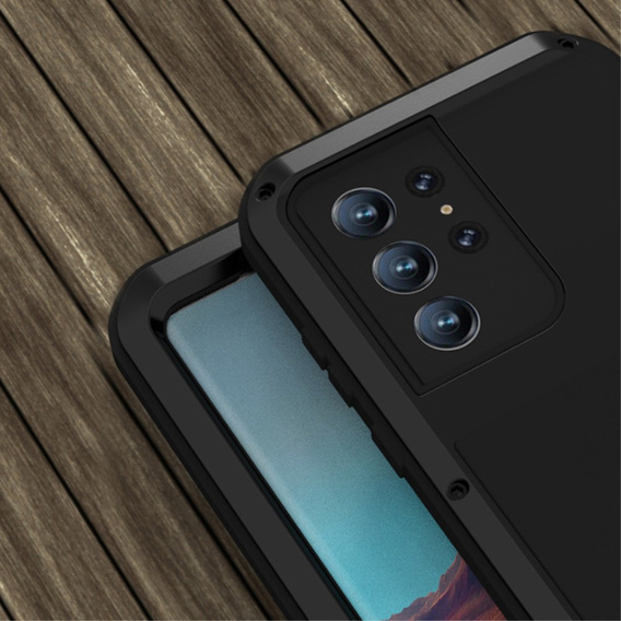 Чoхол Love Mei до Samsung Galaxy S22 Ultra, armored without glass, чорний