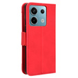 Футляр з клапаном для Xiaomi Redmi Note 13 Pro 5G, Card Slot, червоний