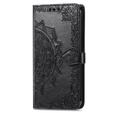 Чохол-книжка для Motorola Moto G54 5G, Mandala, чорний