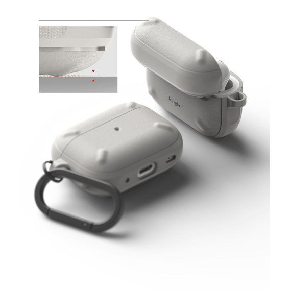 Чехол для наушников RINGKE Airpods Pro / Pro 2, Onyx, Warm Grey