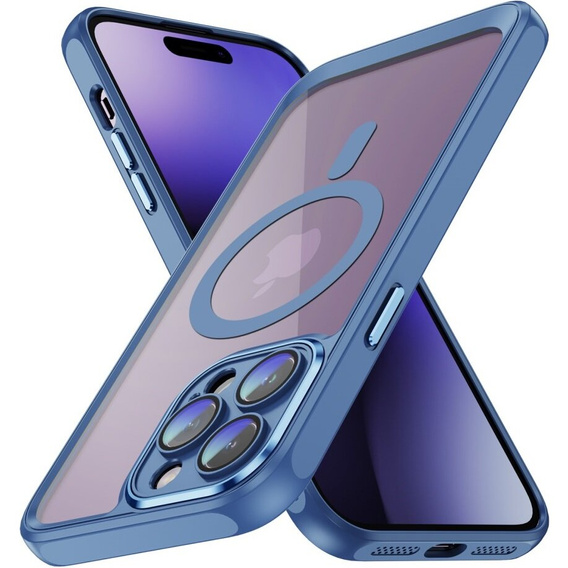 Чехол для iPhone 15 Pro, ERBORD Impact Guard, MagSafe, синий