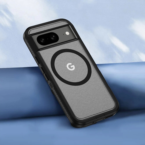 Чохол з рамкою для Google Pixel 8A do MagSafe, для MagSafe, прозорий / чорний