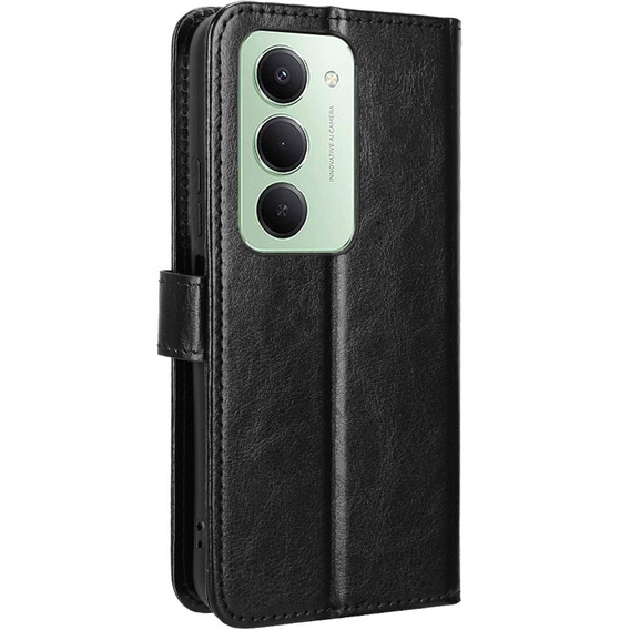 Чохол-накладка для Xiaomi Redmi 15 5G/4G, текстурований Crazy Horse, чорний