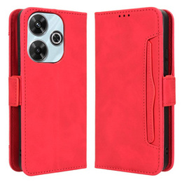 Футляр з клапаном для Xiaomi Redmi 13, Card Slot, червоний