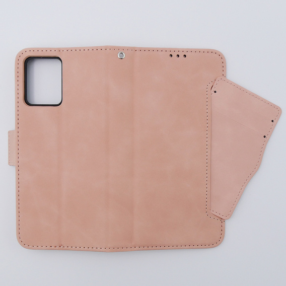 Футляр з клапаном для Motorola Moto G54 5G, Card Slot, рожевий