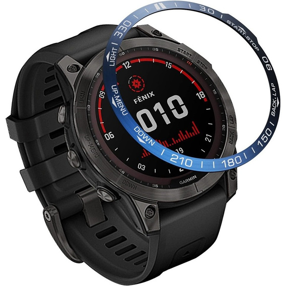 Накладка на безель для Garmin Fenix 7X, Blue/White