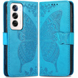 Откидной чехол для Oppo Reno 12, Butterfly, синий