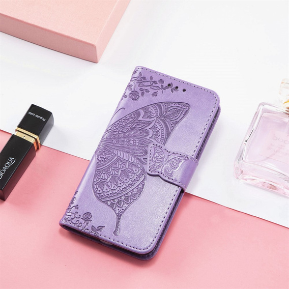 Чохол-книжка для Xiaomi Redmi Note 14 4G, Butterfly, фіолетовий