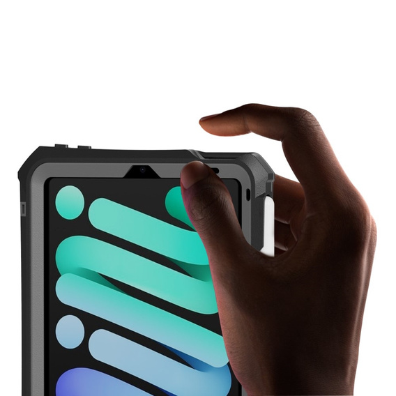 Водонепроницаемый чехол IP68 для iPad mini 8.3" 2021 (6 gen.) / iPad mini 8.3" 2024 (7 gen.), чёрный