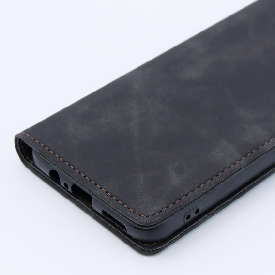 Чехол для Motorola Moto G53, ERBORD Vintage, бумажник с клапаном, чёрный