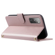 чехол-крышка для Samsung Galaxy S20 FE, Rhombus Crossbody Leather, розовый rose gold