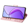 Откидной чехол для Realme 12, Butterfly, розовый rose gold