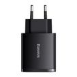 BASEUS  Зарядное устройство 2xUSB + USB Type-C, 30W1- Black