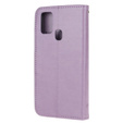 Откидной чехол для Samsung Galaxy M21, Butterfly Flower, фиолетовый