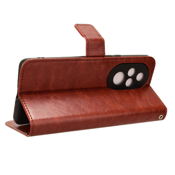 Откидной чехол для Honor 200 Pro 5G, Crazy Horse Wallet, коричневый