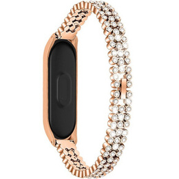Браслет Rhinestone Decor до Xiaomi Mi Band 5 - Gold