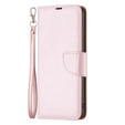 Откидной чехол для Xiaomi Redmi 12 4G, Wallet Litchi Magnet, розовый rose gold