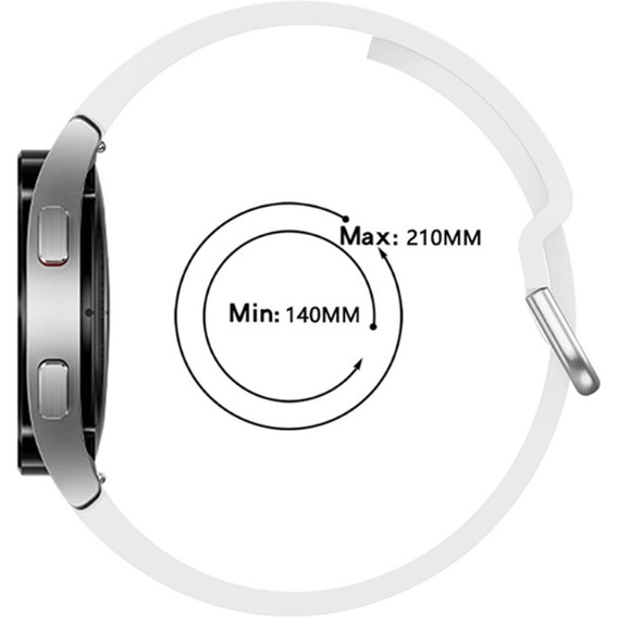 Резиновый браслет для Galaxy Watch4 40/44mm / Watch4 Classic 42/46mm - White