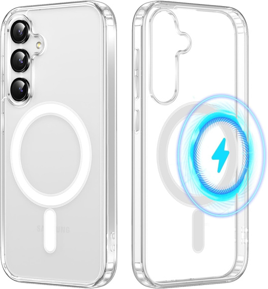 Чохол для Samsung Galaxy A17 5G, для MagSafe, посилений, прозорий