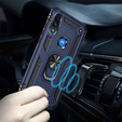 Бронированный Чехол до Motorola Moto E7 Power / E7i Power, Nox Case Ring, темно-синий
