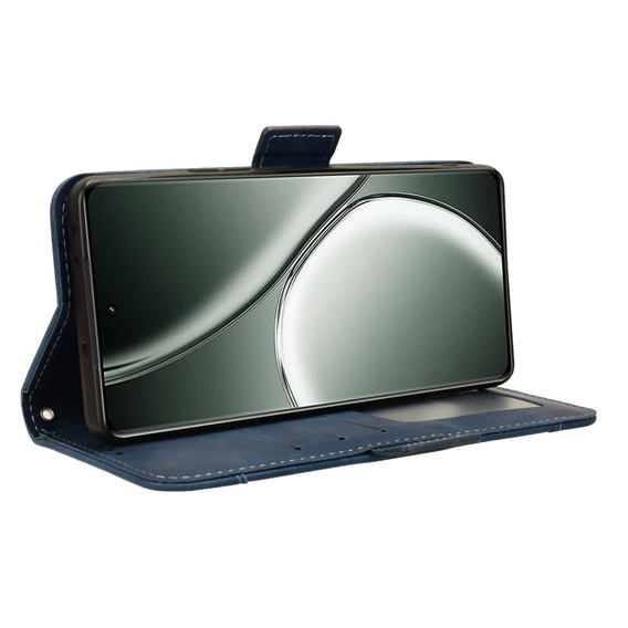 Футляр з клапаном для Realme GT 6 / 6T, Card Slot, темно-синій