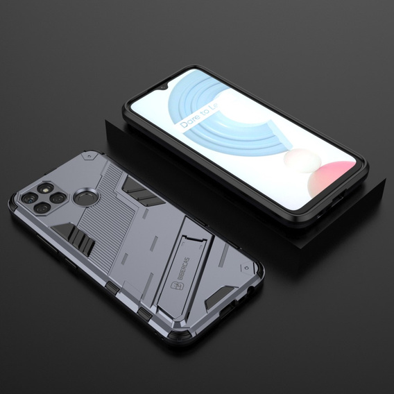 Чехол для Realme C21Y/C25Y, Military kickstand, синий