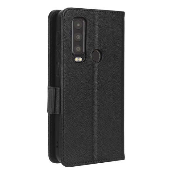 Чохол-книжка для Cat S75 5G, Wallet Litchi Magnet, чорний