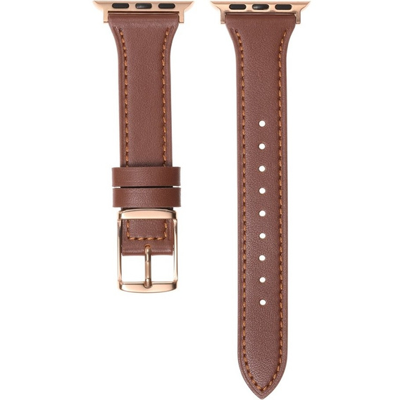 Шкіряний ремінець для годинника 1/2/3/4/5/6/7/8/SE/ULTRA 42/44/45/49mm, Brown