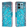 Откидной чехол для Xiaomi Redmi Note 13 Pro 5G, Wallet, Sakura синий