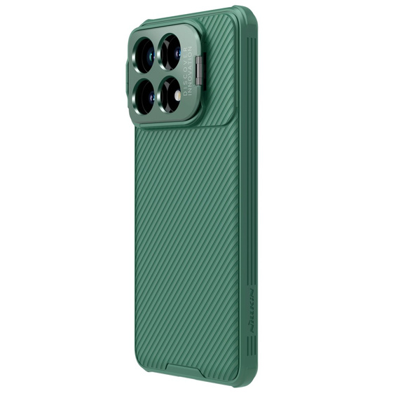 Чехол для Xiaomi Poco F6 Pro, бронированный Nillkin, CamShield Prop, зелёный