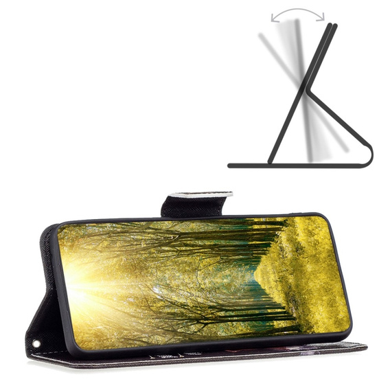 Откидной чехол для Infinix Hot 30, Wallet, Bear, чёрный