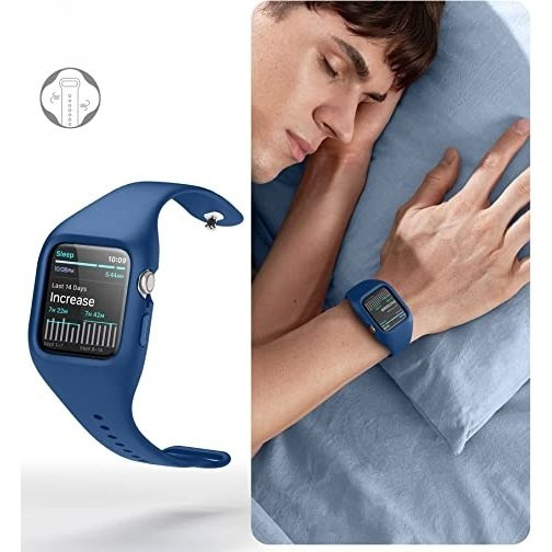 Ремінець + чохол Suritch для Apple Watch 4/5/6/7/8/SE 44/45mm, синій