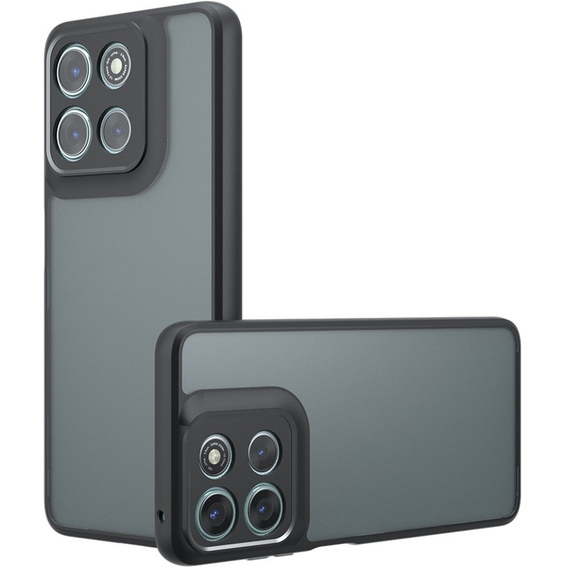 Чехол для Xiaomi Redmi 15 5G / 4G, с защитой камеры, прозрачный с черными боками