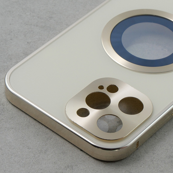 Чехол для iPhone 12 Pro, Dual Glass, для Magsafe, золотой