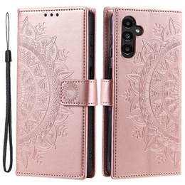 Откидной чехол для Samsung Galaxy A55 5G, Mandala Flower, зелёный