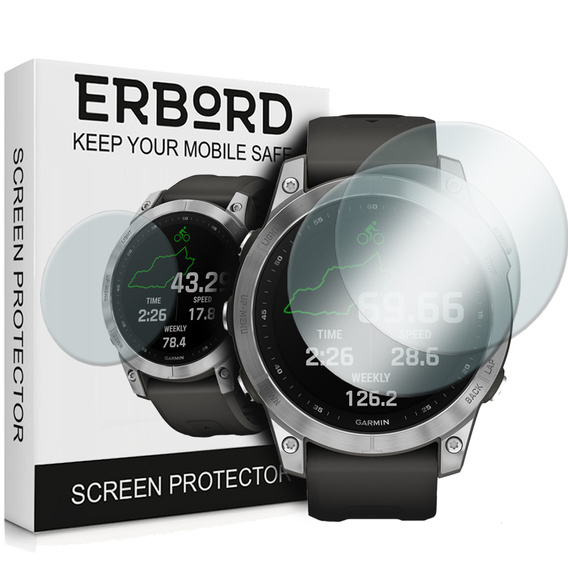 Защитное стекло 2х Erbord для дисплея смарт часов Garmin Fenix 7