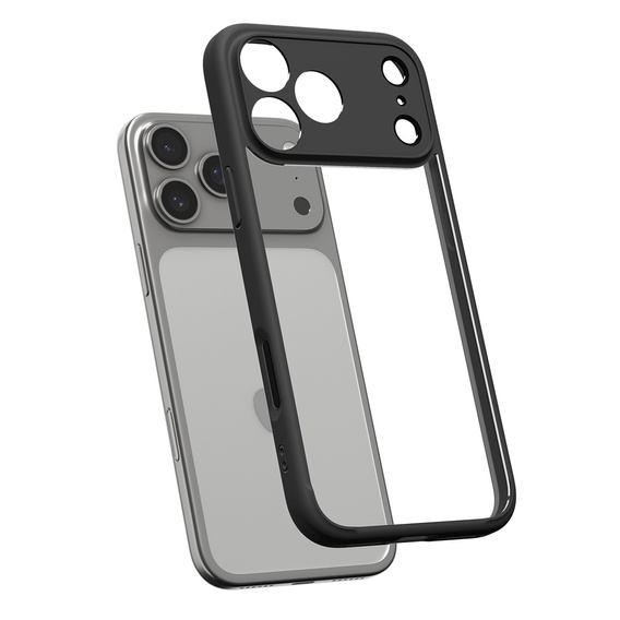 Гибридный чехол Spigen Ultra для iPhone 17 Pro, матовый черный