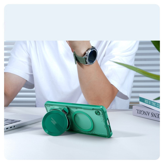 Чохол для Xiaomi 15 Ultra, броньований Nillkin, Icelade Prop, для Magsafe, зелений