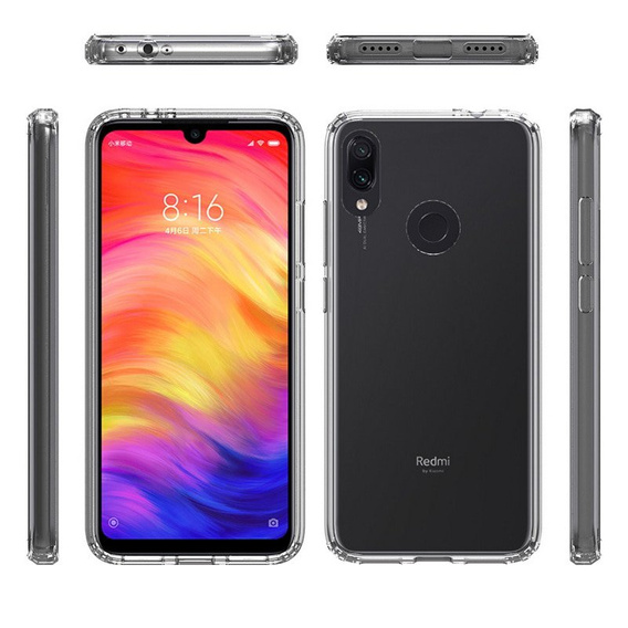 Чехол до Xiaomi Redmi 7, Fusion Hybrid, прозрачный