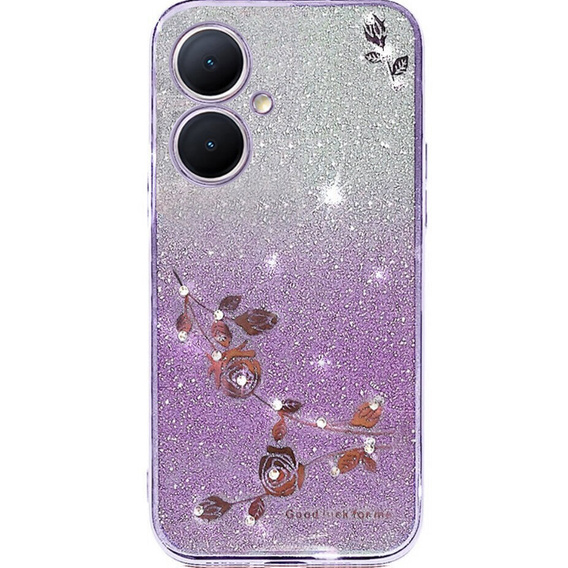 Чохол для OnePlus Nord CE 3 Lite 5G, Glitter Flower, фіолетовий