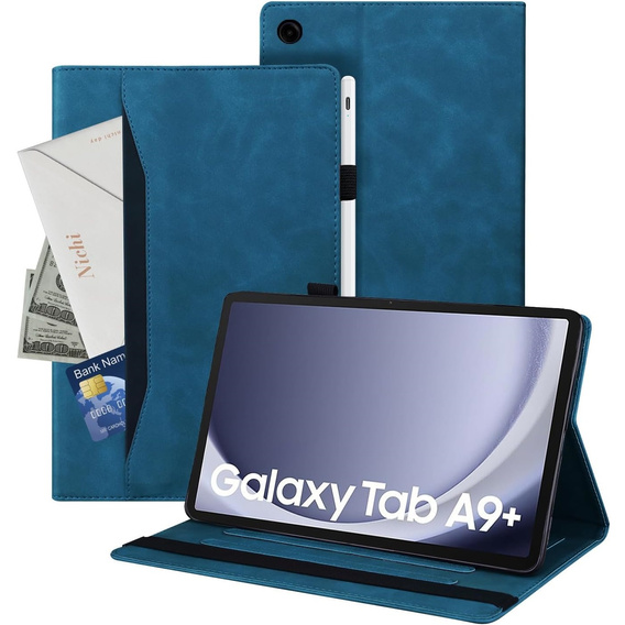 Чохол для Samsung Galaxy Tab A9+, Classic, з місцем для стилуса, м'яти
