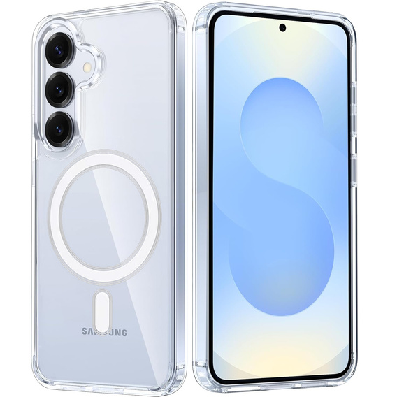 Чохол для Samsung Galaxy S25+ Plus, Fusion Hybrid, для MagSafe, прозорий + Скло на екран