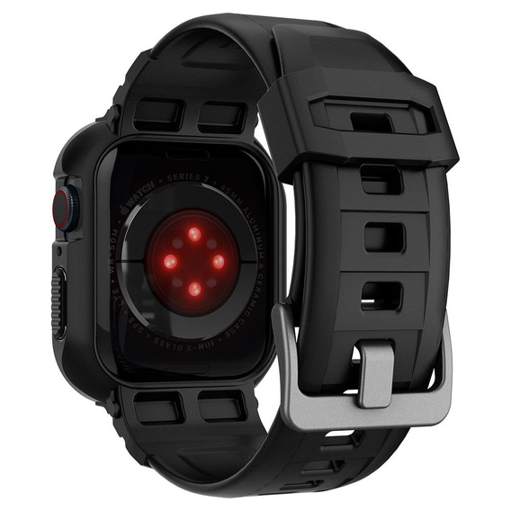 Чoхол ремінець SPIGEN до Apple Watch 4/5/6/7/SE 44/45mm, Rugged Armor Pro, Black