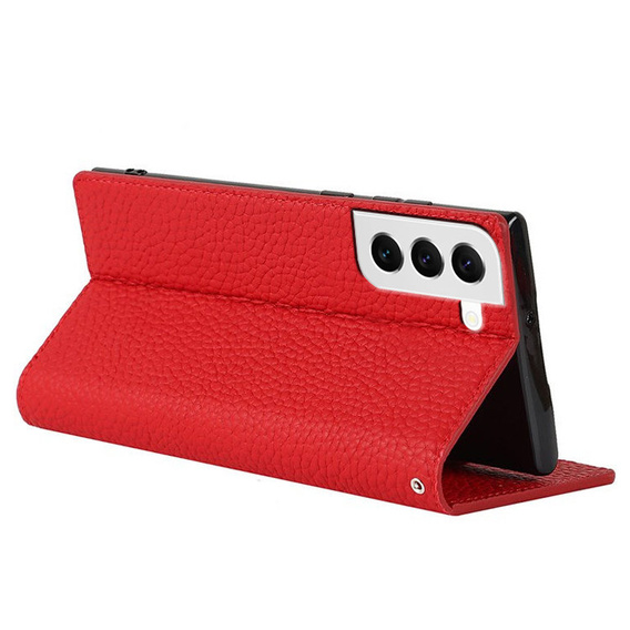 Шкіряний чохол для Samsung Galaxy S22, ERBORD Grain Leather, червоний