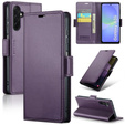 Чехол для Samsung Galaxy A36, ERBORD Glossy Litchi, кошелек с клапаном, фиолетовый
