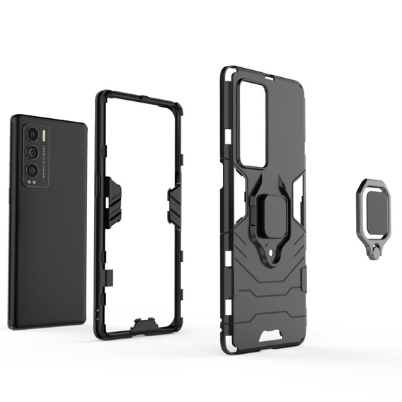 Чoхол до Realme GT Explorer Master, Kickstand Ring, чорний