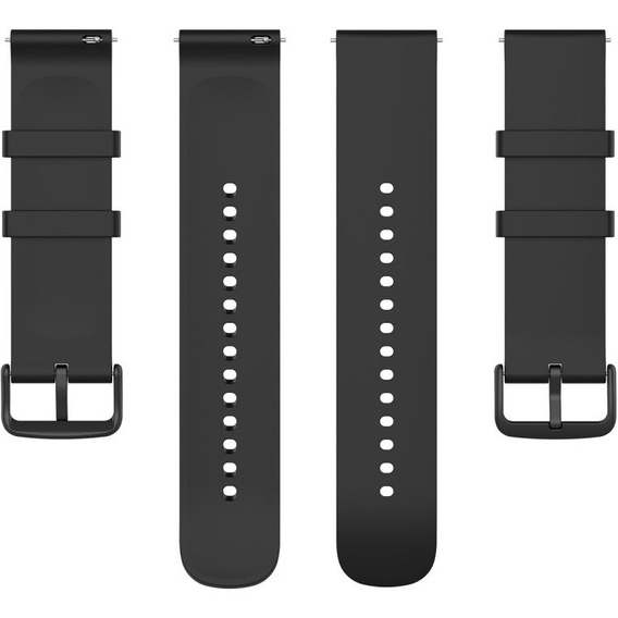 Силиконовый ремешок 20mm, Black/Black Buckle